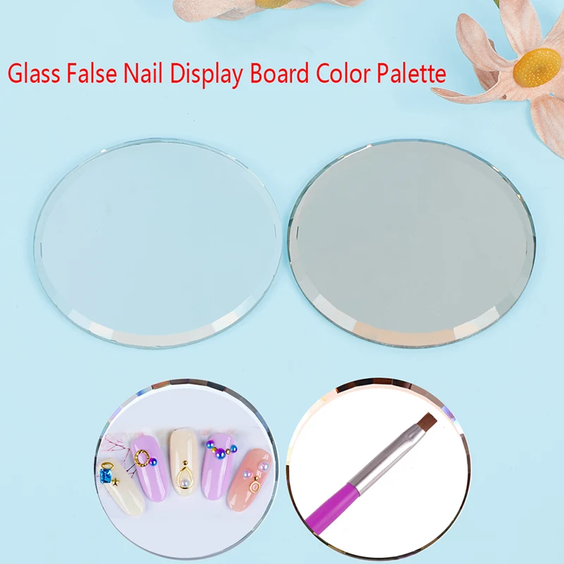 1Pc False Nail Mirror Glass Color Palette Display Board Practice Showing Shelf False Nail Tips Display Board Hot