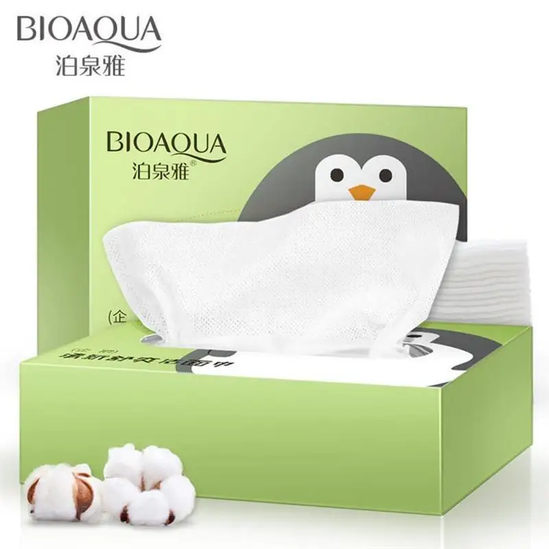 BIOAQUA хлопковые слоеные салфетки для снятия макияжа увлажняющие нежные очищающие
