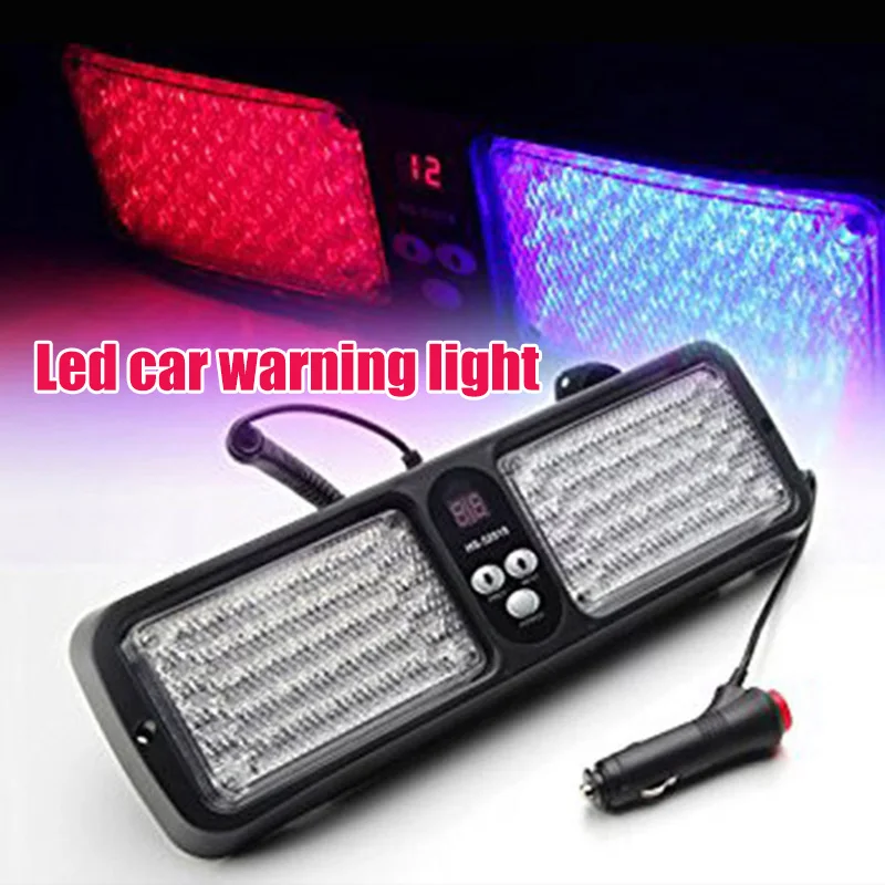

86LED Car Warning Light Sun Visor Panel Mounted 12 Modes Flashing Lamp for Emergency Car Styling