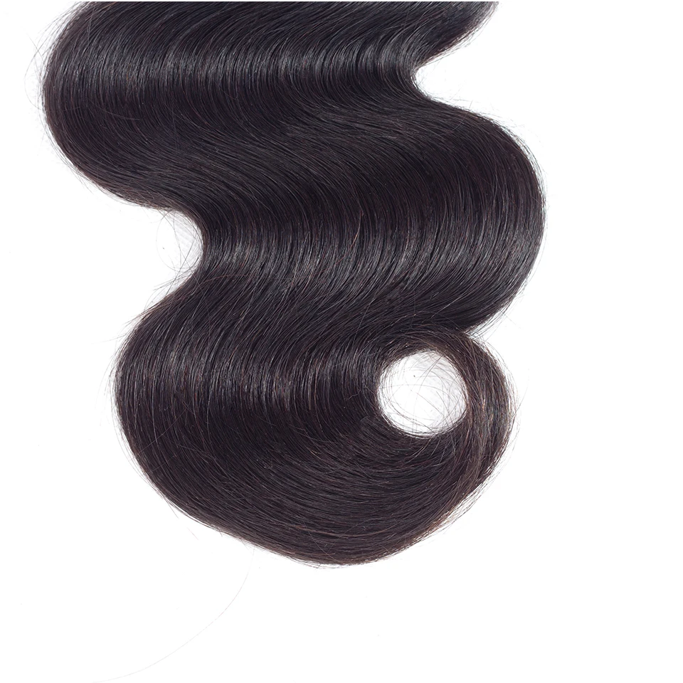 Дешевая Бразильская волна тела с закрытием человеческих волос Плетение 3 пучка с закрытием необработанные человеческие волосы уток с кружевом