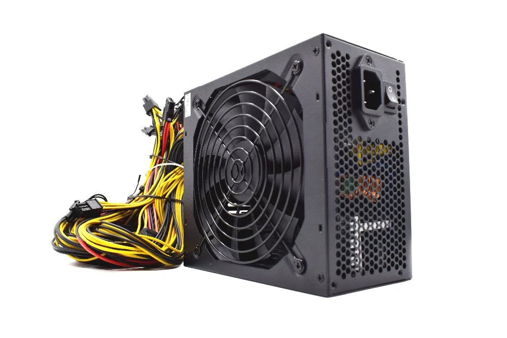 6 GPU Miner Case 1800W Ethereum Miner Power Supply For Bitcoin Miners support 6 graphics Card New 6 SATA Interface Mining Power