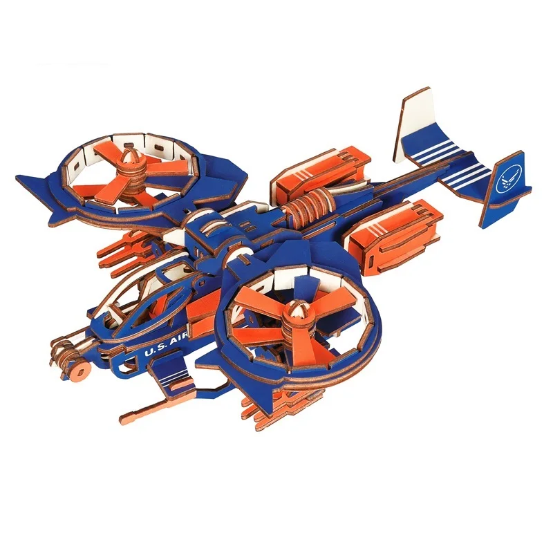 

3D Wooden Puzzle Mechanical RDAGUNSHIP Tank Car Airplane DIY Assembly Kit Military Model For Hobby Collector Kids Teens Toys