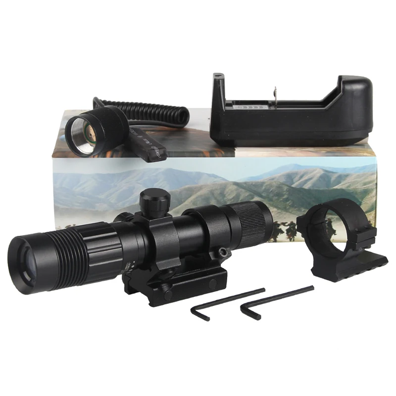 Night Vision Optics Adjustable Strong Green Laser Flashlight Illuminator Hunting Laser Sight Free Shipping RL8-0006G