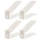 Apricot 4pcs Пластиковый Регулируемый двойной органайзер для обуви, подставки для обуви, удобные ботинки для гостиной, полка для хранения - Цвет: Apricot 4pcs