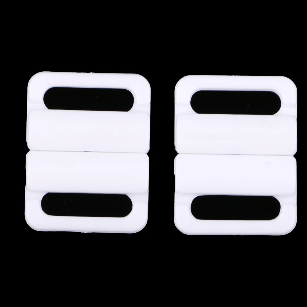 20 Pairs Plastic Bikini Clips Snap Hooks Bra Strap Swimwear Clasp Lingerie Supplies 14mm