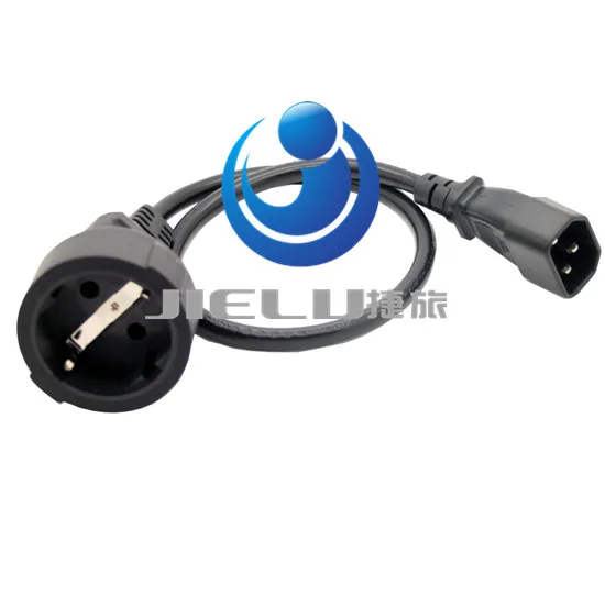 IEC 320 C14 3Pin Male Plug to CEE 7/7 European SCHUKO Socket Female Adapter Cable,50CM EURO UPS/PDU Power Cord,5 pcs IEC 320 C14 3Pin Male Plug to CEE 7/7 European SCHUKO Socket Female Adapter Cable,50CM EURO UPS/PDU Power Cord,5 pcs