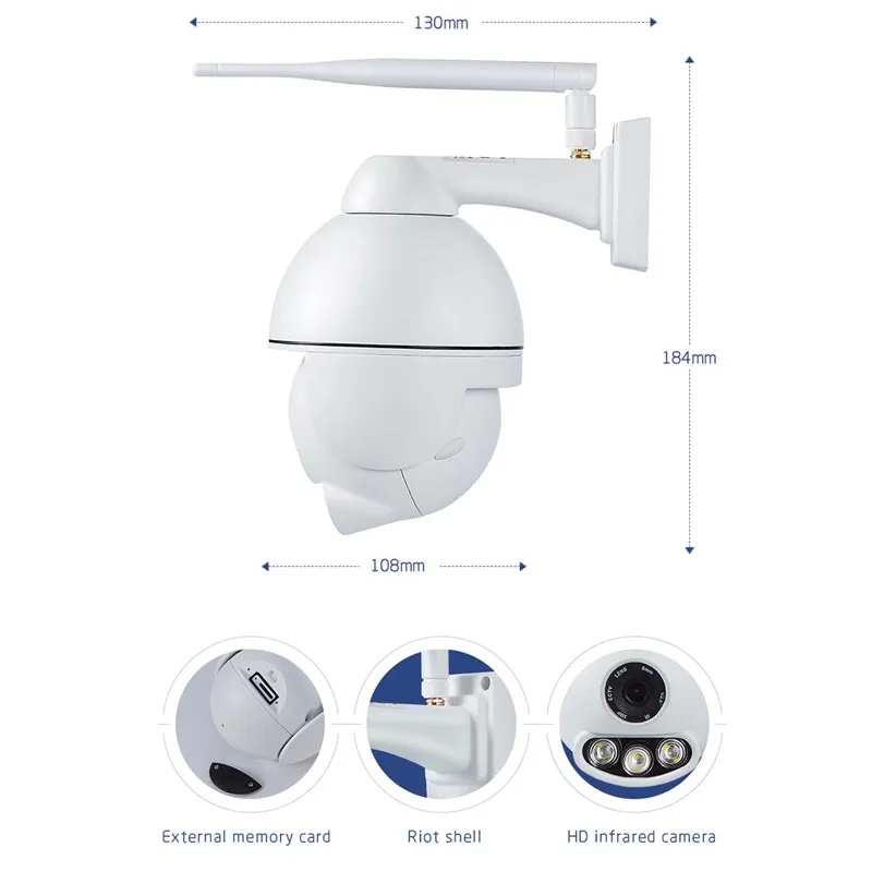 Внешняя ip камера Wanscam K54 с разрешением 1080 P WiFi ИК 50 м ночное видение FHD для лица