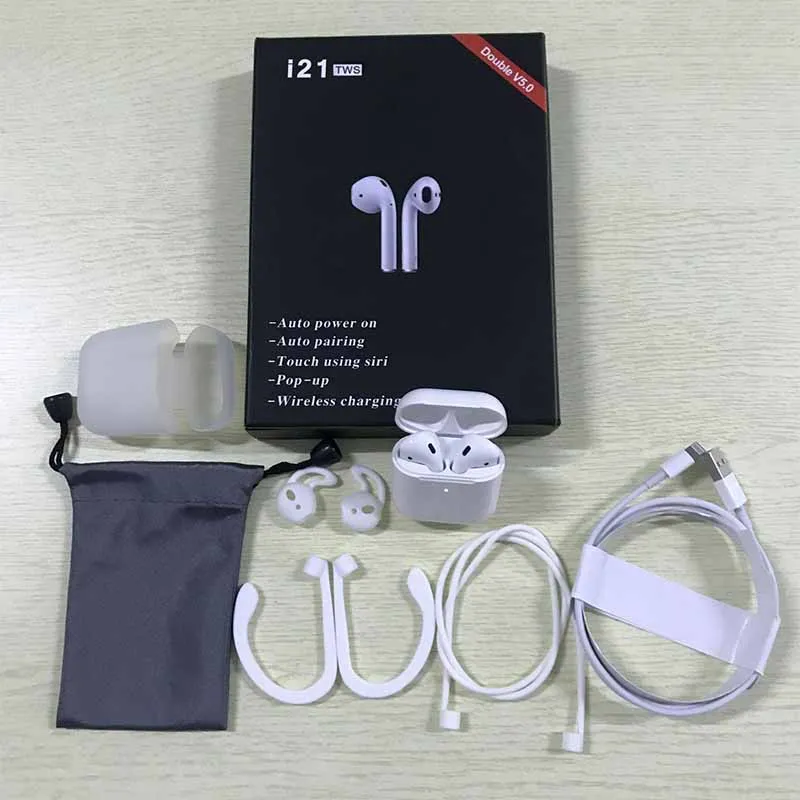 

I21 TWS 1: 1 size AP2 pop function support wireless charging Bluetooth Earphone for iphone xiaomi PK w1 chip xy pods i10 i20 tws