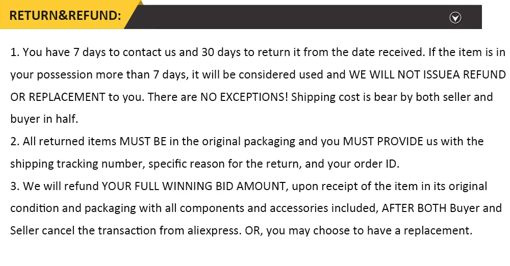 reTURN AND REFUND