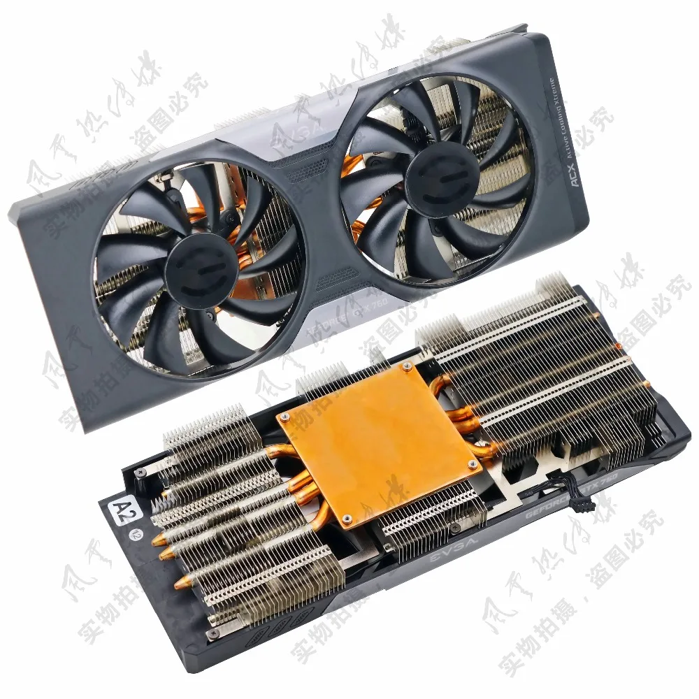 Новый оригинальный для EVGA GTX760 ACX Четыре тепловая трубка Графика Видеокарта