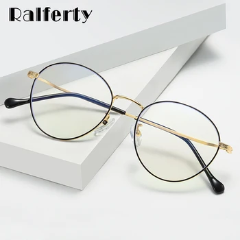 

Ralferty Anti Blue Glasses Frame Women Men Round Eyeglasses Optical Myopia Prescription Glasses Spectacle oculos de grau D1904