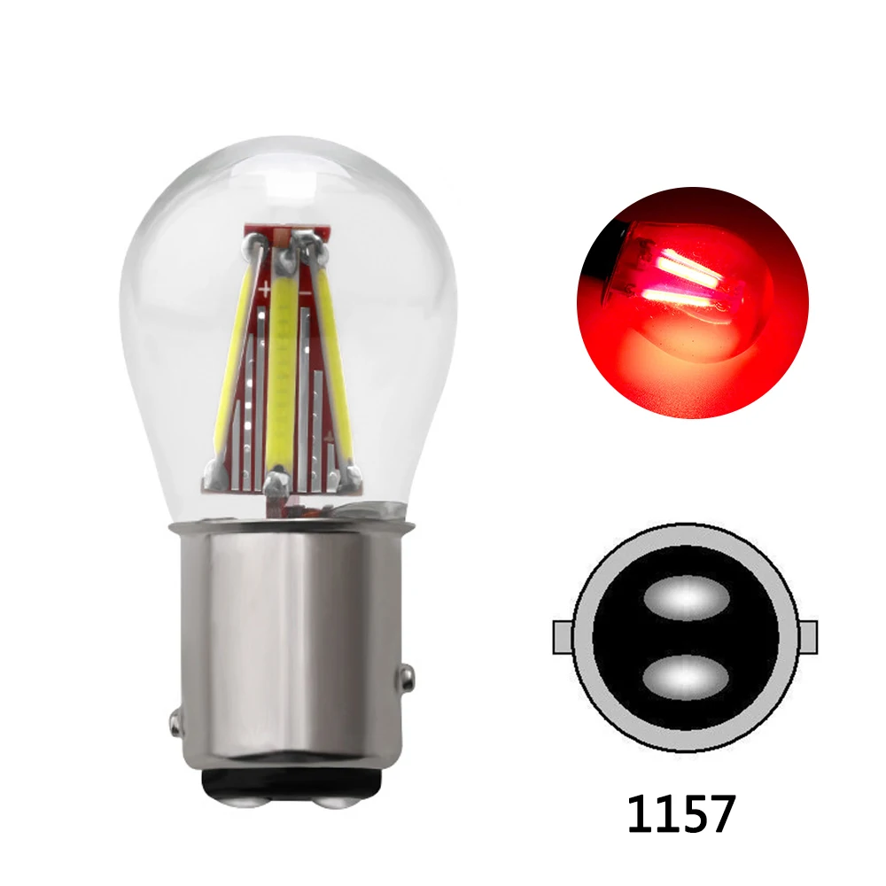 1 шт 1156 1157 4 светодиодный нити BAY15D автомобиля обратный резервный стоп лампочка для фонарей стоп-сигналов строб вспышки сигнальная лампочка