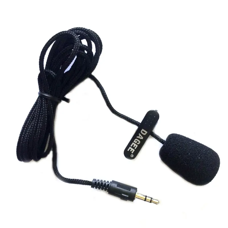 Портативный петличный мини микрофон Dagee DG 001MIC высококачественный с зажимом для