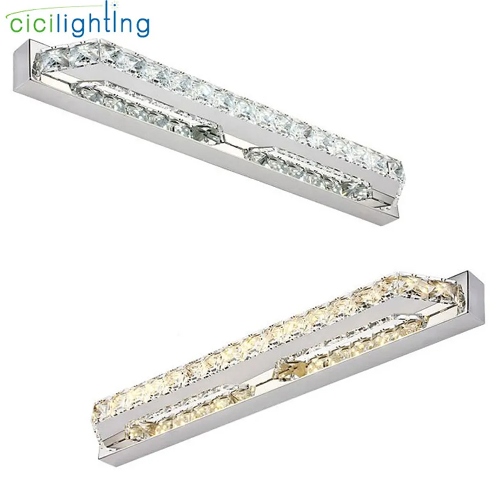 

Modern Novelty Art 6/7/9/10W 32/50/72/90cm LED Clear Crystal cabinet bathroom mirror light warm/pure/neutral white dressing lamp
