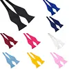 Factory Self Tie Bow Ties Bowtie Multi-colors Silk Solid Black Blue Pink Men Butterfly Adjustable Tuxedo Bows for Party Wedding ► Photo 3/6