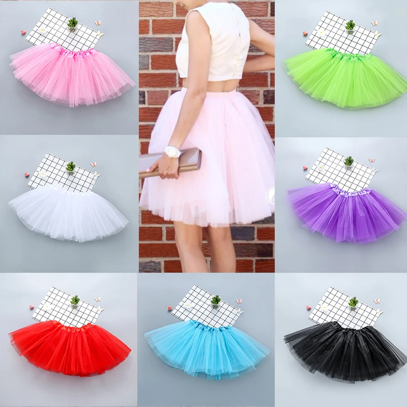 

100% New Brand Women Adult Ballet Dance Pink Tutu Pettiskirt Princess Party Skirts Summer Skirts Candy-colored Tutu Skirt Ladies