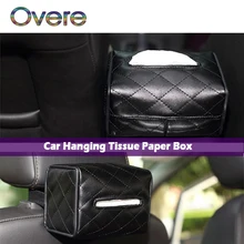 Overe 1 шт. автомобиль висит ткани Бумага коробка Бумага держатель для Fiat Punto Volkswagen VW Polo Passat B7 B8 гольф 5 6 7 Tiguan