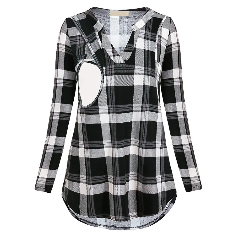 

S-2XL New 2018 Patchwork Maternity Pregnancy Nursing Women Breastfeeding Nursing Tops Clothes for Pregnant #5