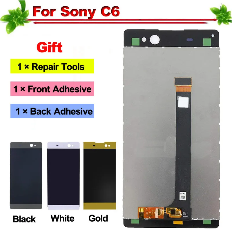 

for Sony Xperia XA C6 Ultra F3211 F3212 F3215 F3216 F3213 LCD Display Touch Screen Digitizer Full Assembly for Sony C6 Lcd