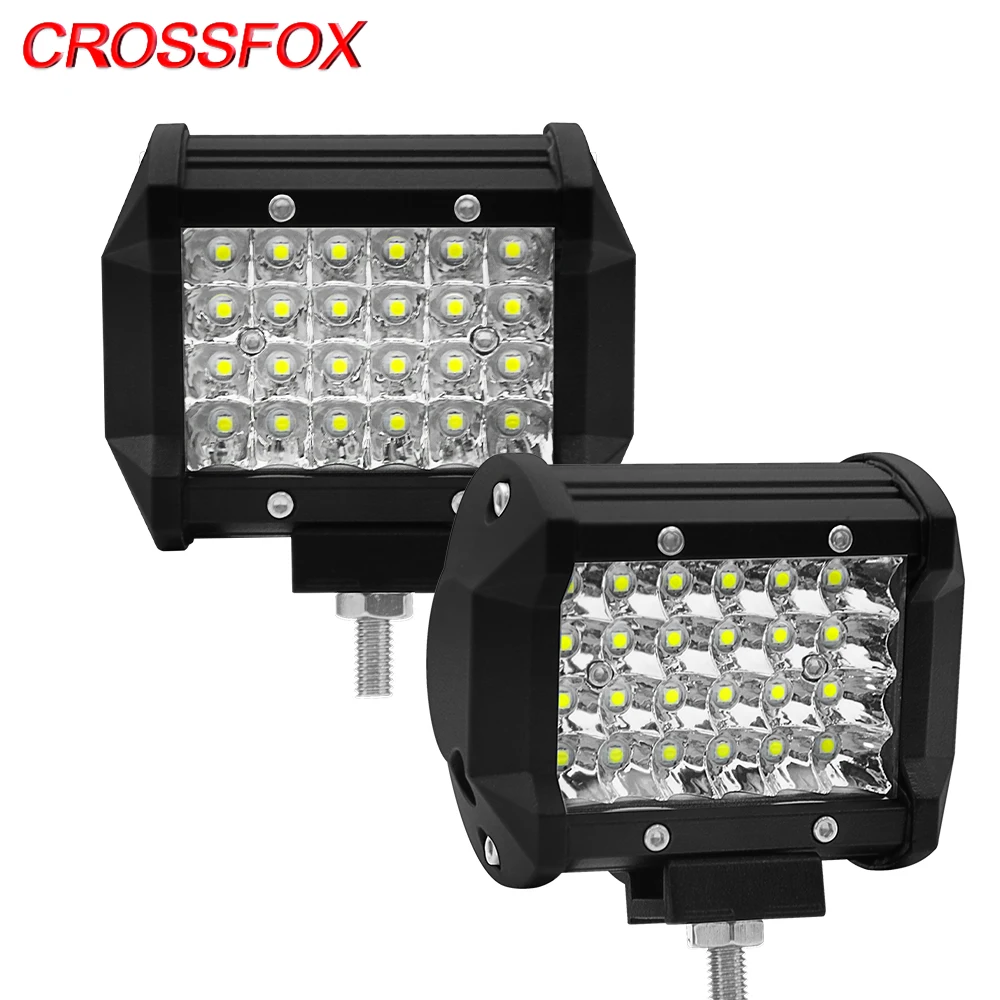 

CROSSFOX 4 inch 72W Work Light For SUV ATV Trailer Offroad Car 4WD Truck Tractor Boat 4x4 12V Spot Flood Combo LED Light Bar LED