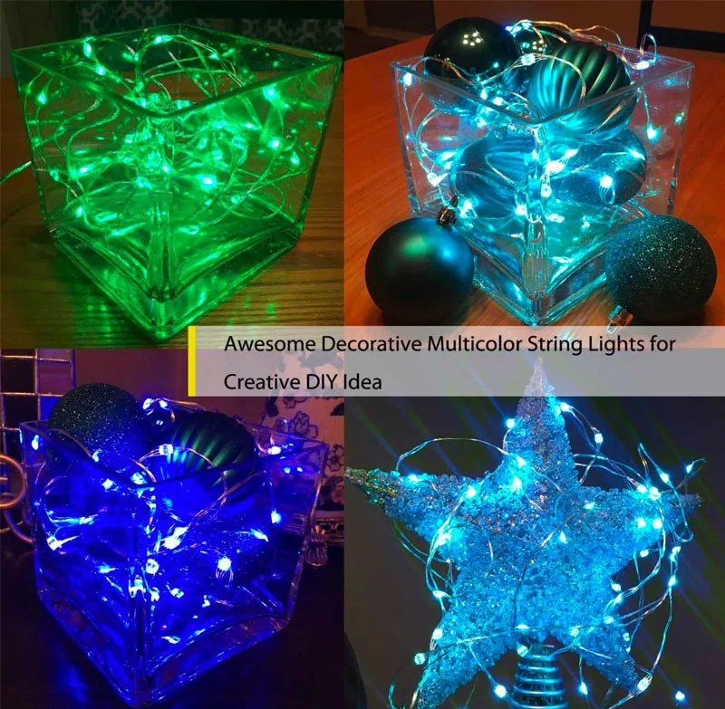 20X RGB светодиодный звездного света строки 5 м Multi Цвет изменение Мерцание