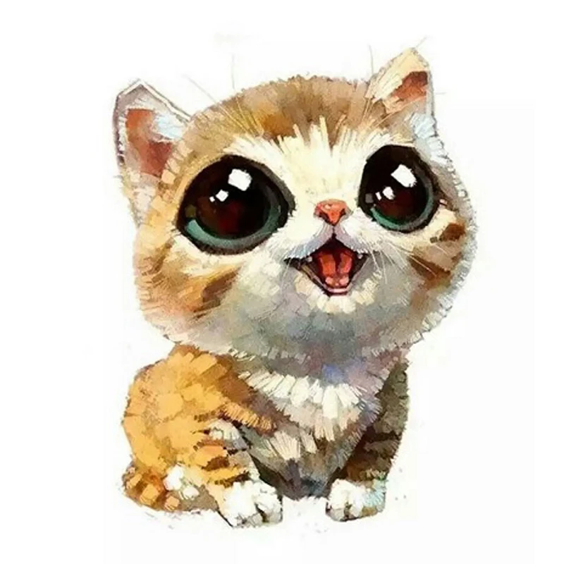 

DIY Oil Painting Picture By Numbers Variety Cute Cats Drawing by Numbers Animal Canvas Coloring by Numbers Acrylic