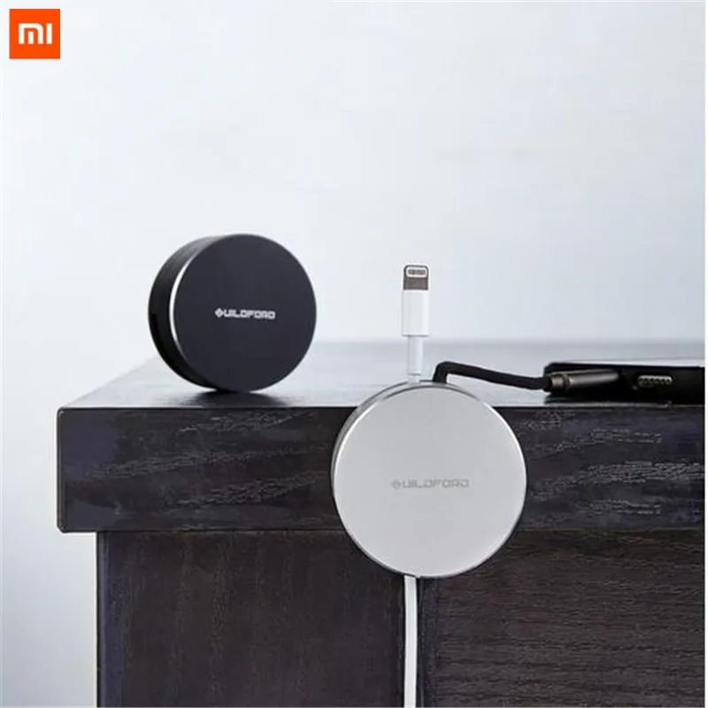 

Xiaomi Data line receiver Alloy aluminum Double track slot Delicate and compact Seamless nano-adhesive data line storage box