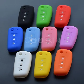 

100pcs/lot 3B Fob Skin Jacket Silicone Flip Key Case Cover For New Nissan Sylphy Livina r50X Tiida Venucia Rogue Sylphy