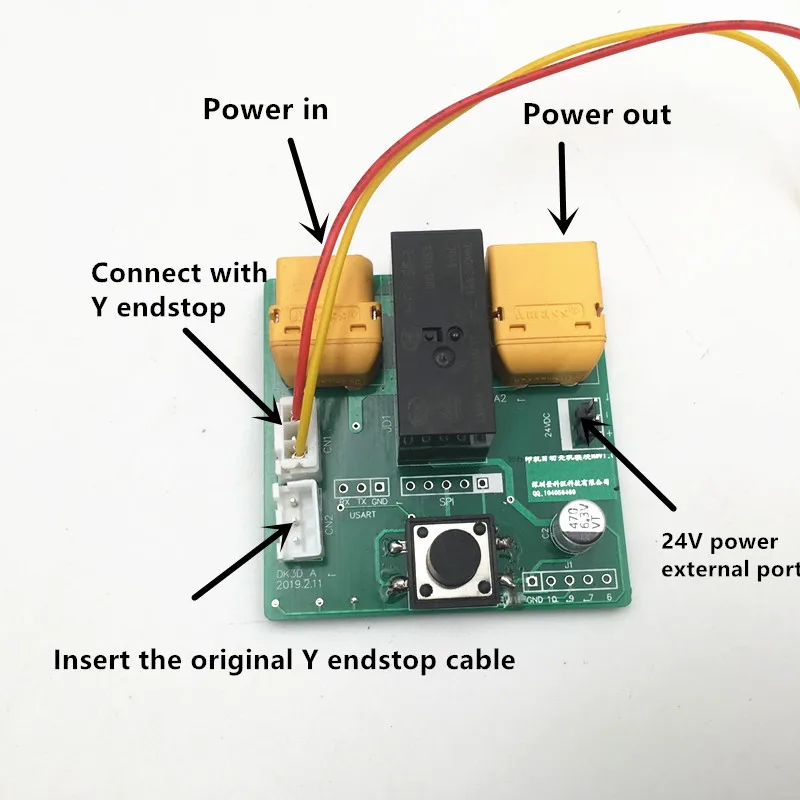 

Creality Ender 3/3S Pro 3D printer upgrade auto power off Modular support 24V LED light/lamp bar auto shut down module