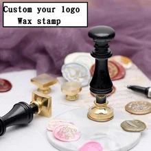 Настройка восковой печати штамп логотип Шахматная ручка палисандр Персонализированное изображение на заказ запечатывание восковая печать Свадебная печать на заказ