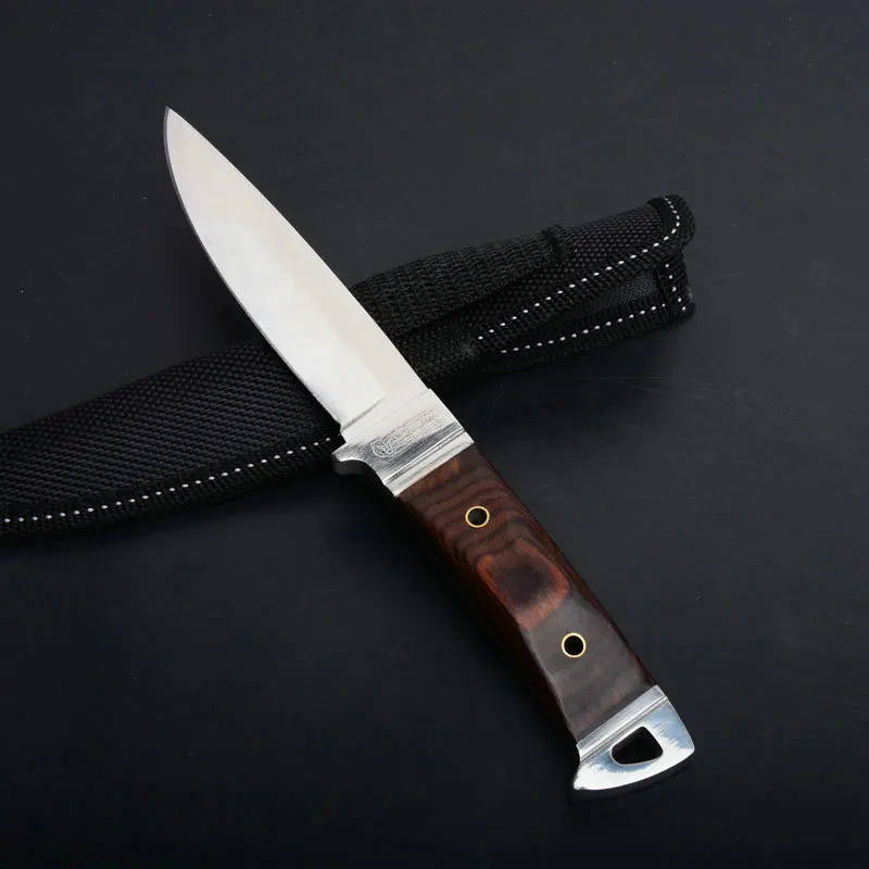san jia K90 fixed blade knife wood handle stainless steel outdoor camping hunting survival pocket edc tools  (5)