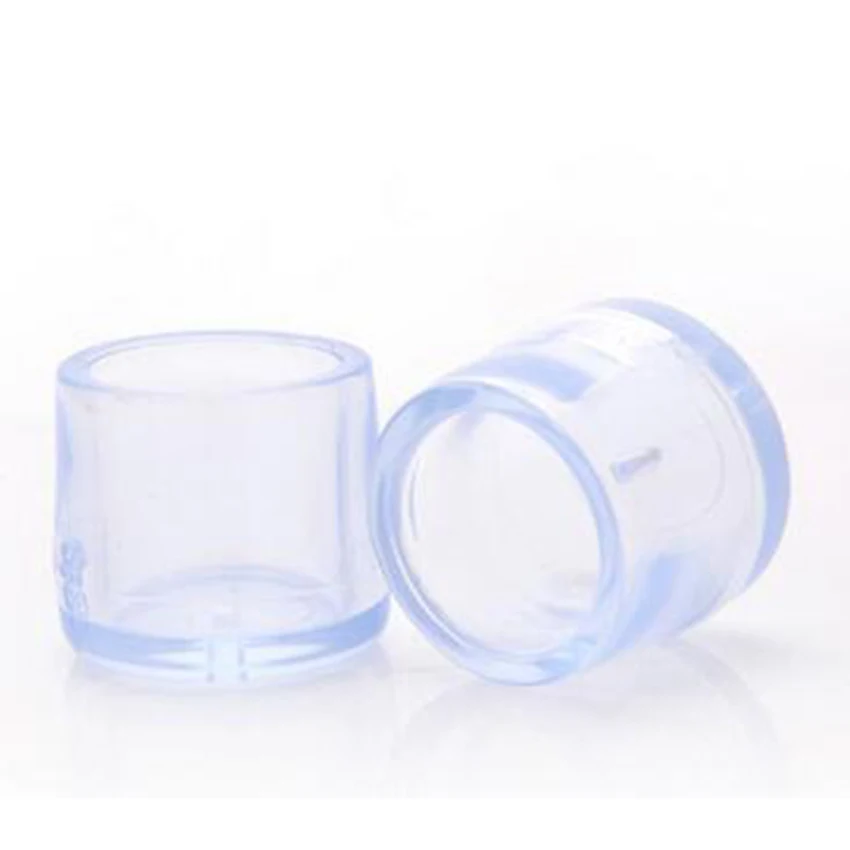 4x Clear Rubber Furniture Cap Table Chair Leg Floor Mat Cover Protector