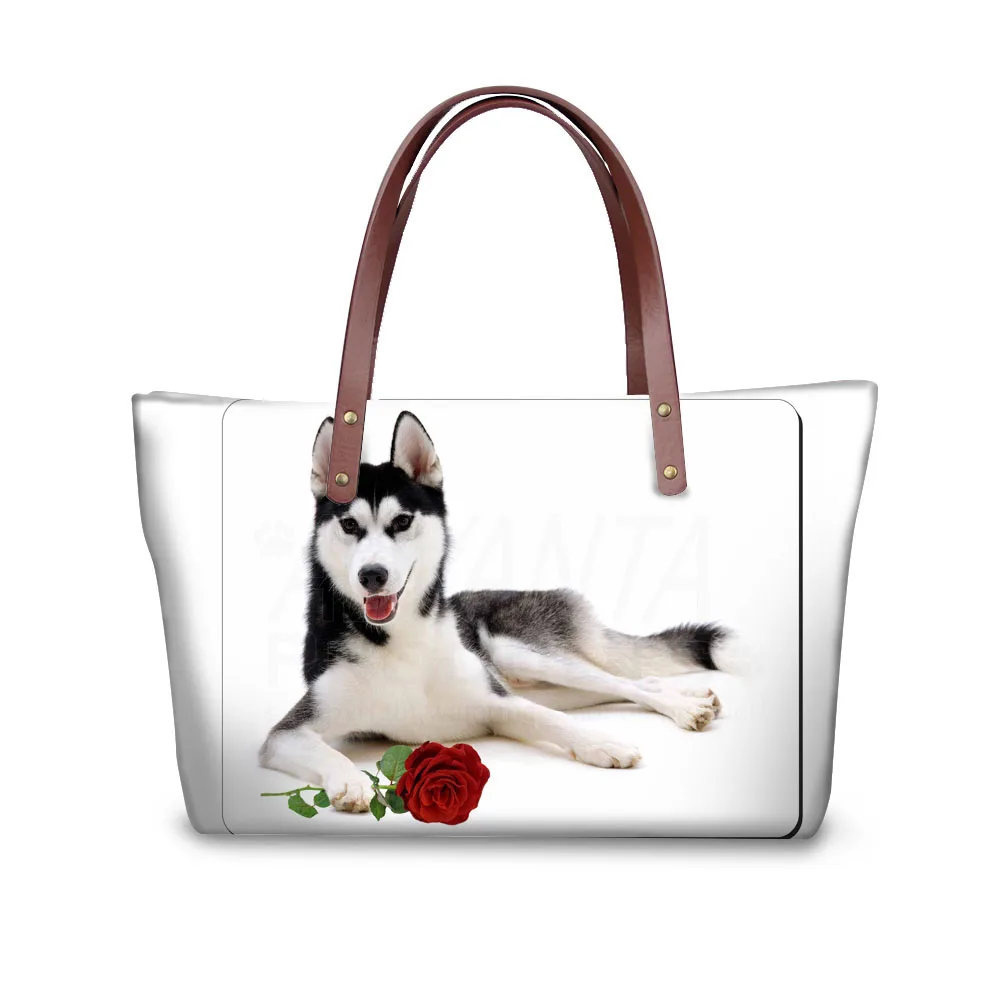 

3D Husky Pattern Women Casual Handbag Woman Animal Bags Feminine Shoulder Bag Women Messenger Bags Cross-body Bolsas