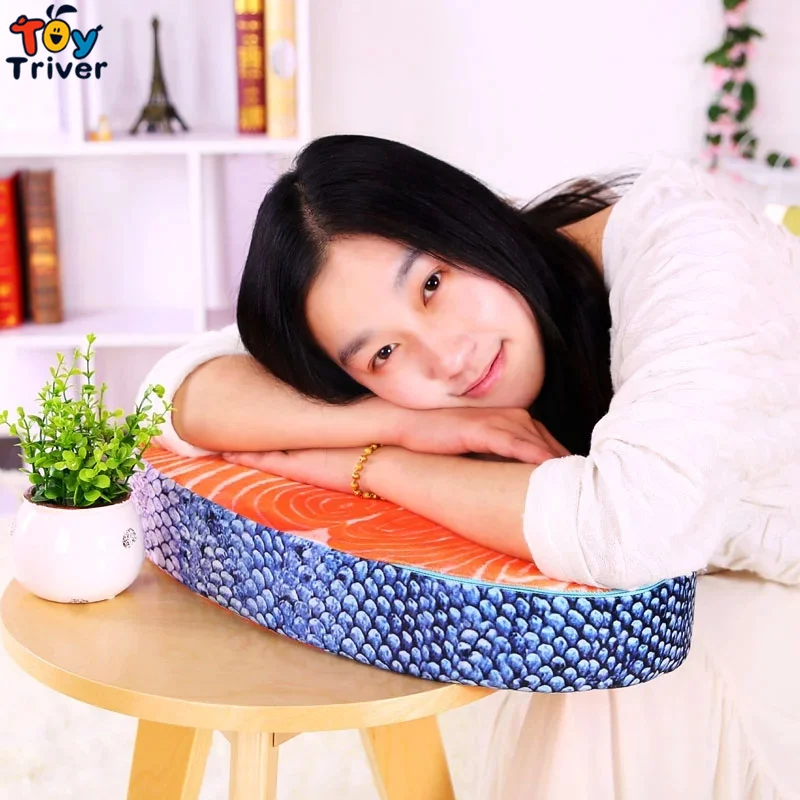 Подушка плюшевая для суши и лосося 50*27*7 см|plush toys|stuffed toysbirthday gift |