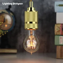 Декор лампочки лампы накаливания эдиссона в винтажном стиле лампа накаливания 220 V 40 W E27 спираль четыре петли углерода теплый белый A60/A19 наконечник
