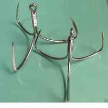 Три плоских крючка с острым наконечником для ловли рыбы в плоти, например, реки или резервуар Якорные крючки