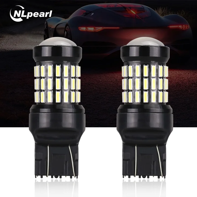 NLpearl 2x T20 7440 7443 светодиодный лампы 4014 60smd CanBus без ошибок W21/5 Вт W21W WY21W светильник для