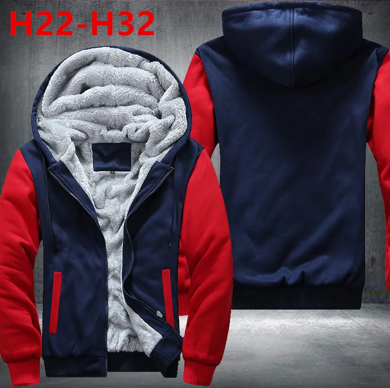 Новый Дизайн Футбол команды Толстовки на молнии принт Пальто для будущих мам супер теплый сгущать флис Для мужчин пальто США размер