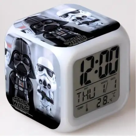 Hot America Movie Rogue One: A Star Wars Story boys toys color changing cartoon game pattern Led Alarm Clock touch light reveil