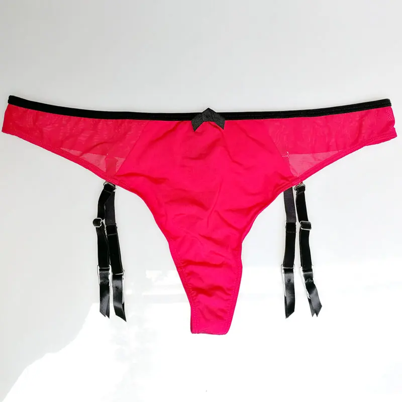 Buy Red Bow Decoration Sexy Garters Belts with Thong