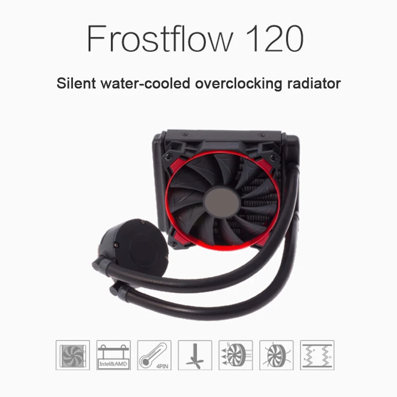 

Frostflow 120 CPU Water Cooling Silent Liquid Cooler Radiator Intelligent Temperature Control XXM8