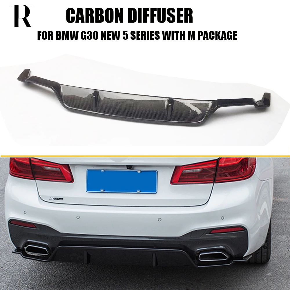 

G30 G31 3D Style Carbon Fiber Rear Bumper Diffuser for BMW G30 G31 520i 530i 540i 550i with M Package 2017 UP