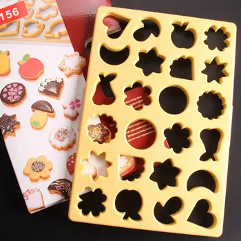 

24 Shapes Heart Moon Star Fruit Platter Cookie Cutter Biscuit Decoration Mold