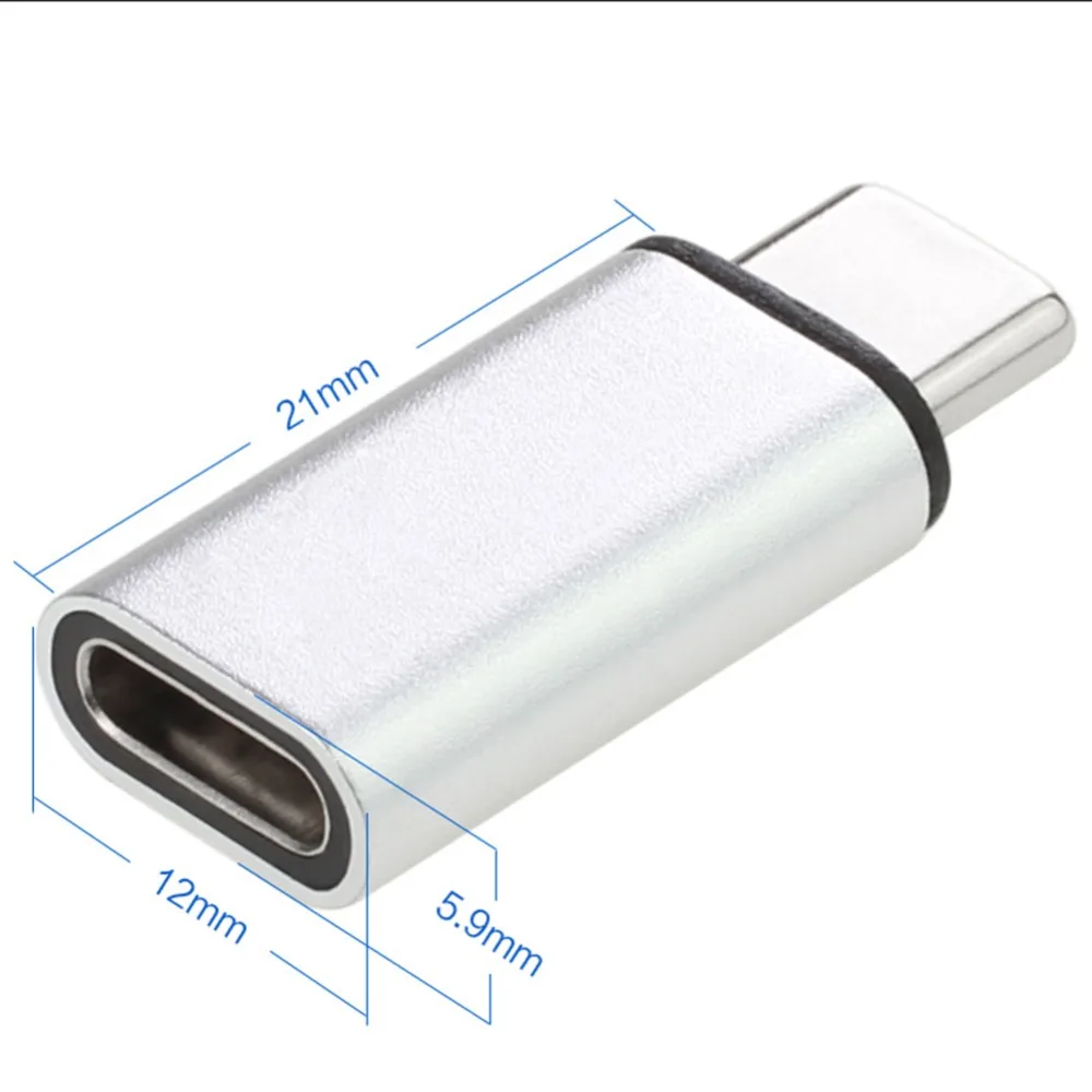 Алюминиевый USB 3,1 Тип C USB-C адаптер для мужчин и женщин удлинитель док конвертер 10 Гбит/с для MacBook, nintendo Switch