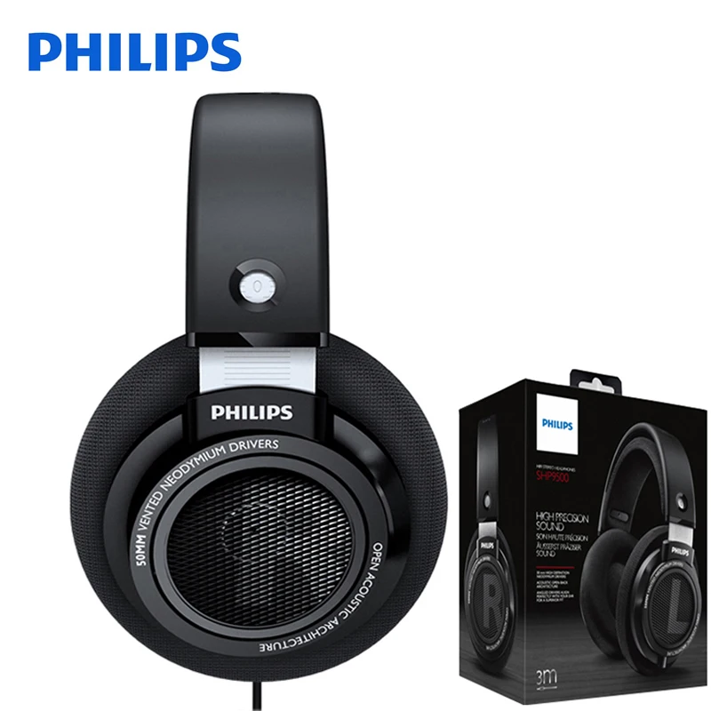 Оригинальные Наушники Philips SHP9500 с длинной проволокой 3 м шумоподавляющий наушник