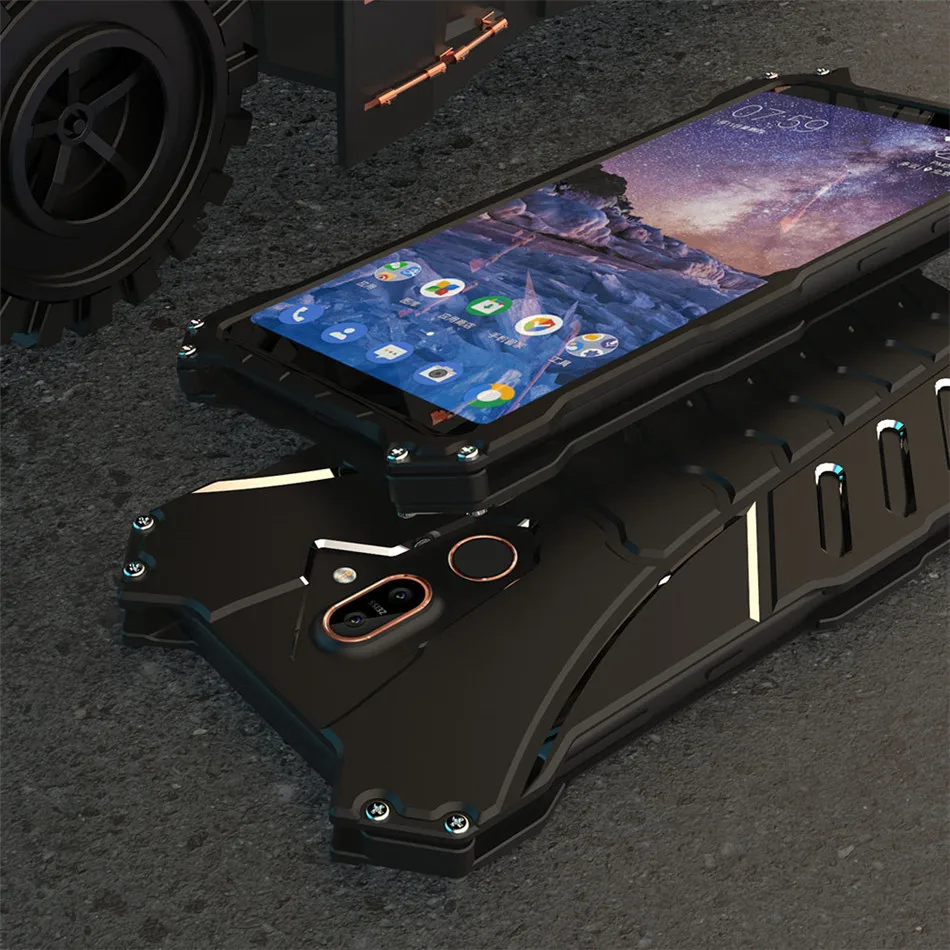 Чехол для Nokia 7 plus оригинальный телефон роскошные алюминиевые металлические