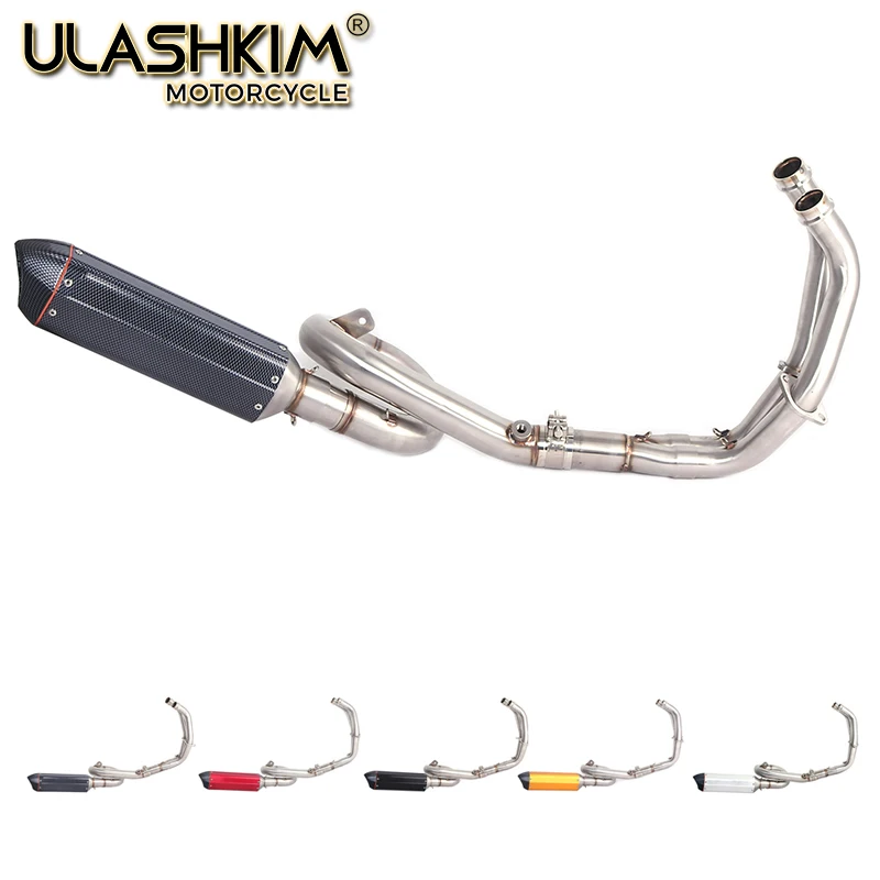 

MT07 FZ07 Motorcycle Exhaust Muffler Link Pipe Full System Slip On FOR yamaha FZ-07 MT-07 FZ 07 MT 07 2014-2017 XSR700 2016-2017