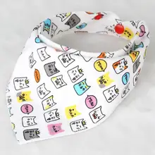 5 шт. милый Новорожденный Малыш Детские Мультяшные нагрудники из хлопка с принтом шарф с треугольниками для малышей Бандана BB1301