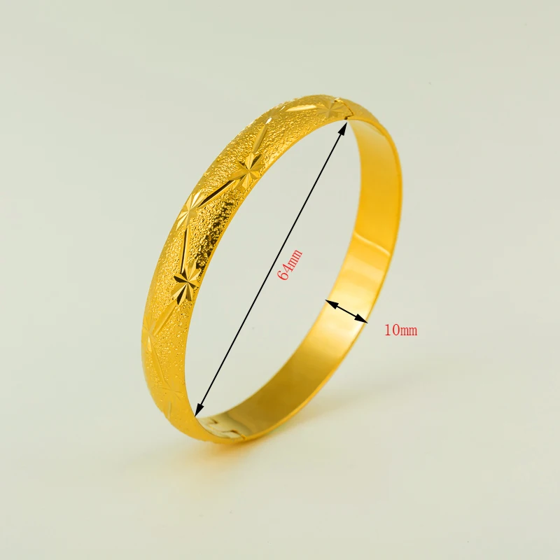 4 шт. женские золотые браслеты ширина 10/64 мм|gold bangle|dubai gold banglesgold bangles dubai |