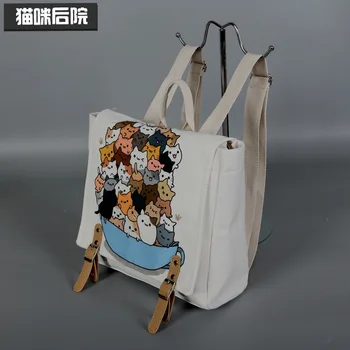 

Neko Atsume Backpack One Piece Women Backpacks Natsume Yuujinchou School Bags Rucksack Mochila Escolar